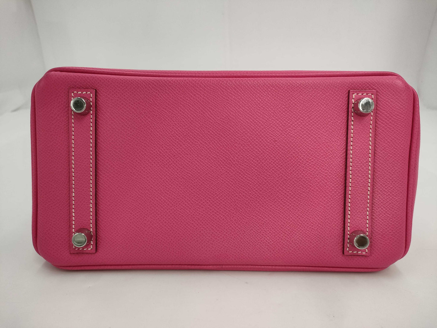 HERMES Birkin 25 Candy, Epsom Leather, Rose Tyrien, Ruby, Silver Hardware, Q Stamp, Handbag