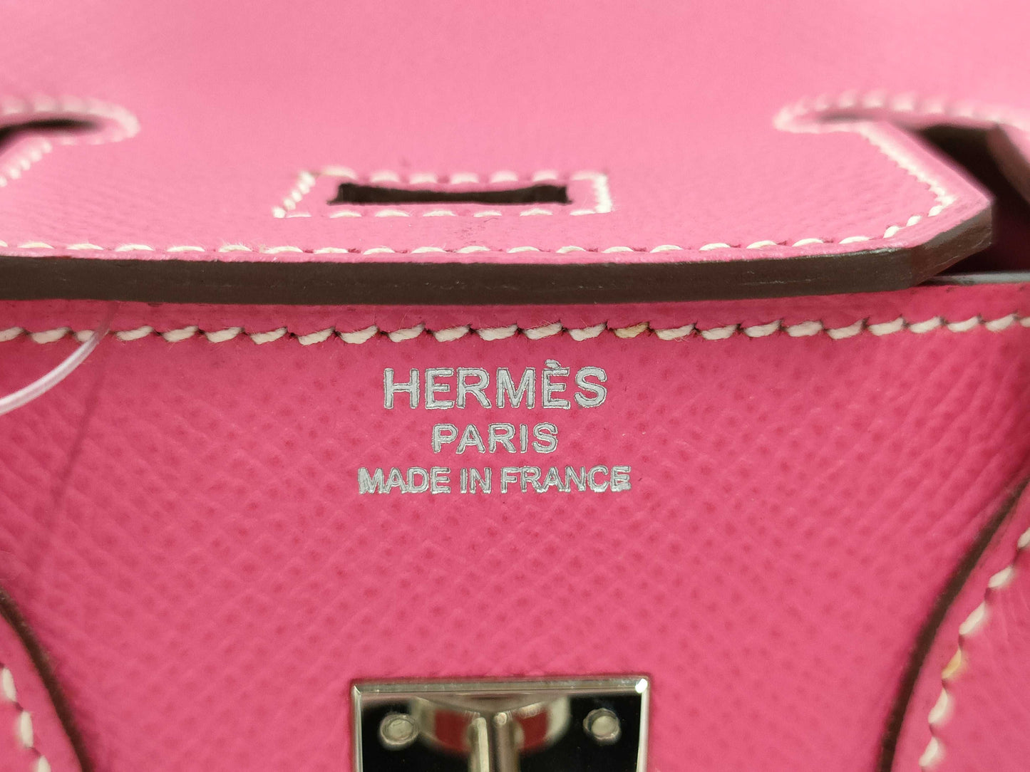 HERMES Birkin 25 Candy, Epsom Leather, Rose Tyrien, Ruby, Silver Hardware, Q Stamp, Handbag
