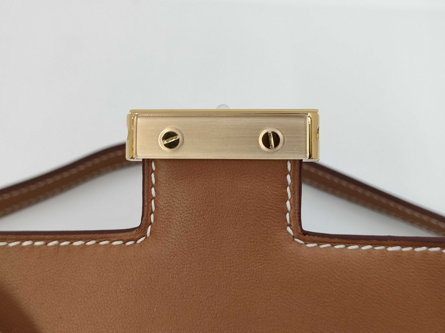 HERMES Constance Mini W Stamp Epson Gold Shoulder Bag with Gold Hardware