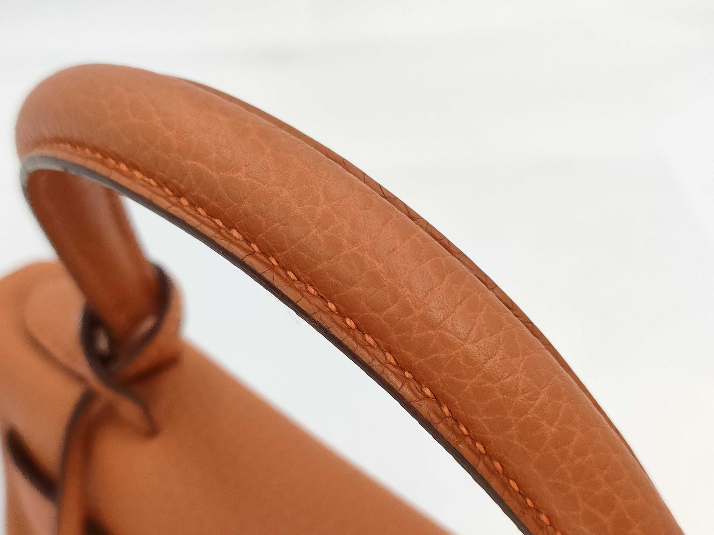 HERMES Kelly 28 Orange with J Stamp and Silver Hardware, Handbag/Shoulder Bag