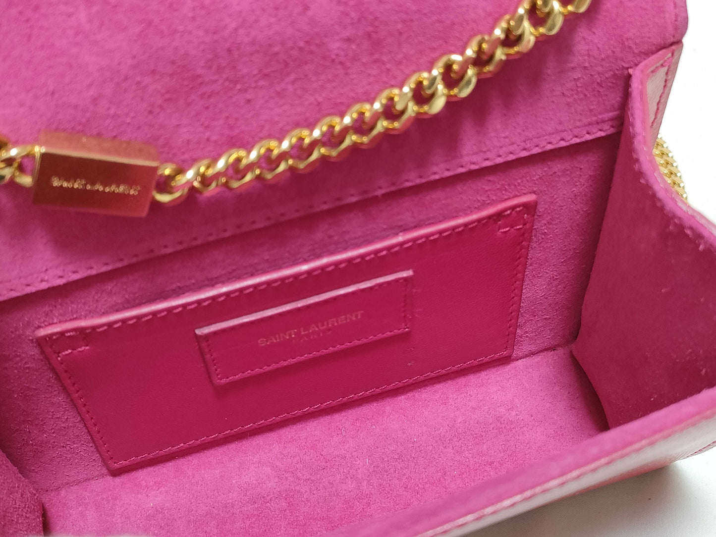 SAINT LAURENT Yves Saint Laurent Small Kate Crossbody Shoulder Bag in Red Grain de Poudre Leather with Gold FLY344620 1013