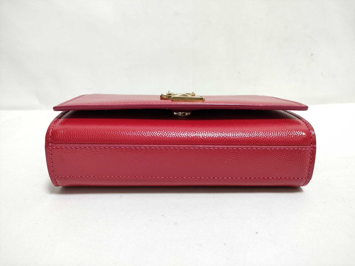 SAINT LAURENT Yves Saint Laurent Small Kate Crossbody Shoulder Bag in Red Grain de Poudre Leather with Gold FLY344620 1013