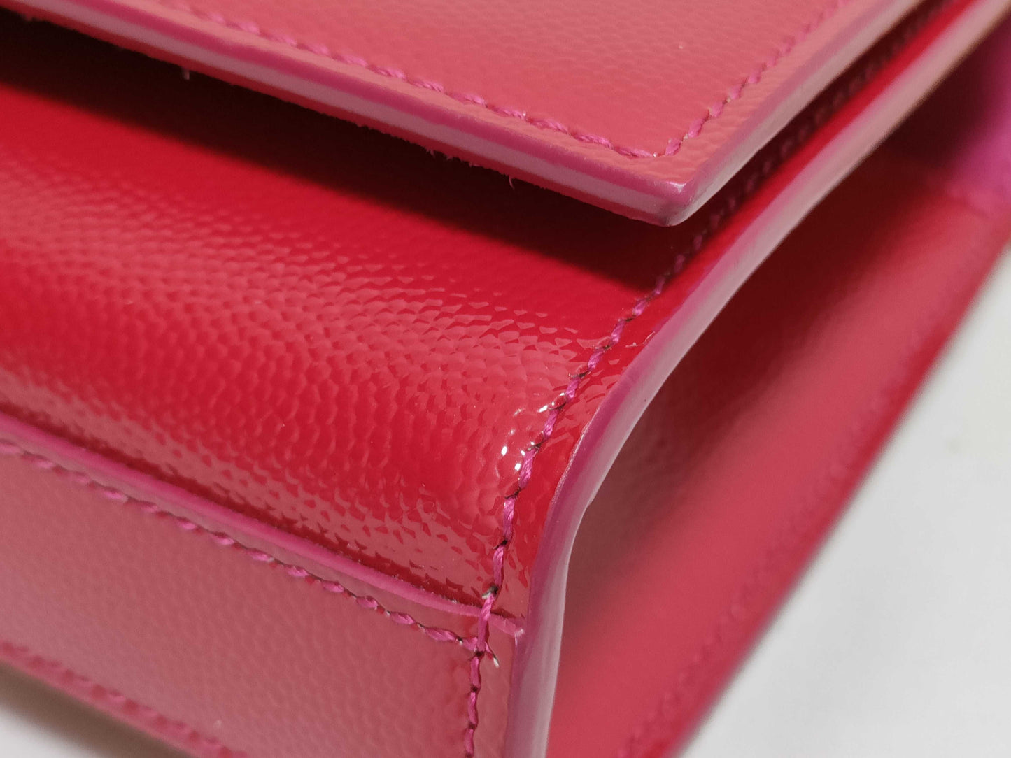 SAINT LAURENT Yves Saint Laurent Small Kate Crossbody Shoulder Bag in Red Grain de Poudre Leather with Gold FLY344620 1013