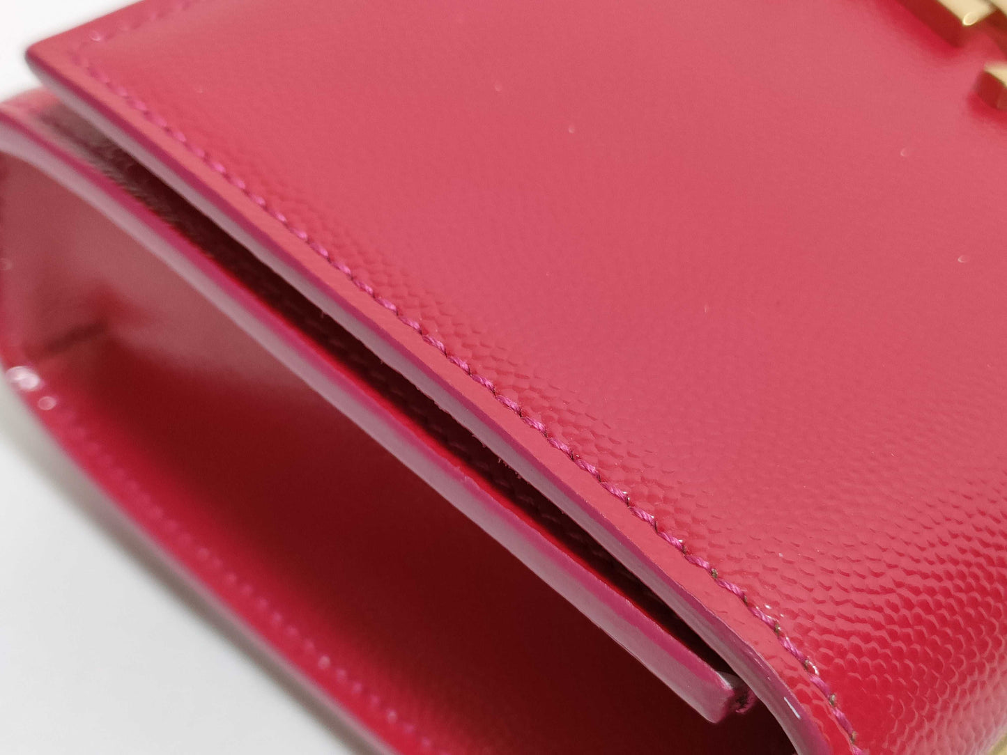SAINT LAURENT Yves Saint Laurent Small Kate Crossbody Shoulder Bag in Red Grain de Poudre Leather with Gold FLY344620 1013