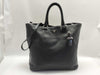 PRADA Prada Large Convertible Tote in Black and Silver Vitello Dino Leather, 103 Tote Bag