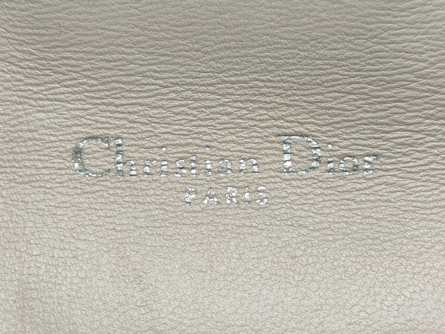 Dior Miss Dior Beige Cannage Lambskin Leather Silver Shoulder Bag 18-MA-0133
