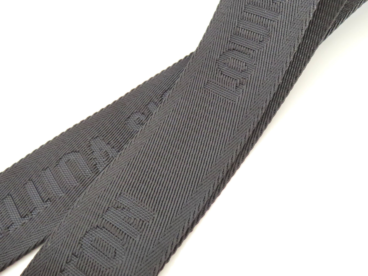 LOUIS VUITTON Louis Vuitton Signature Adjustable Strap, Black/Green, Silver Hardware, 95*4.5*0.5cm Strap