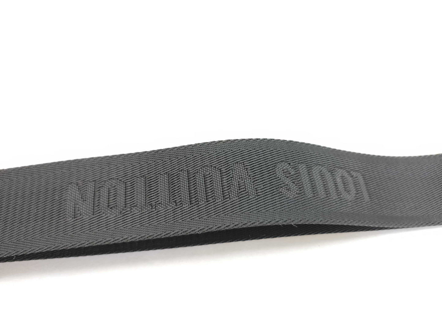 LOUIS VUITTON Louis Vuitton Signature Adjustable Strap, Black/Green, Silver Hardware, 95*4.5*0.5cm Strap