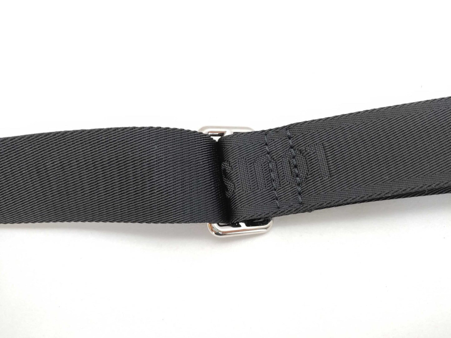 LOUIS VUITTON Louis Vuitton Signature Adjustable Strap, Black/Green, Silver Hardware, 95*4.5*0.5cm Strap
