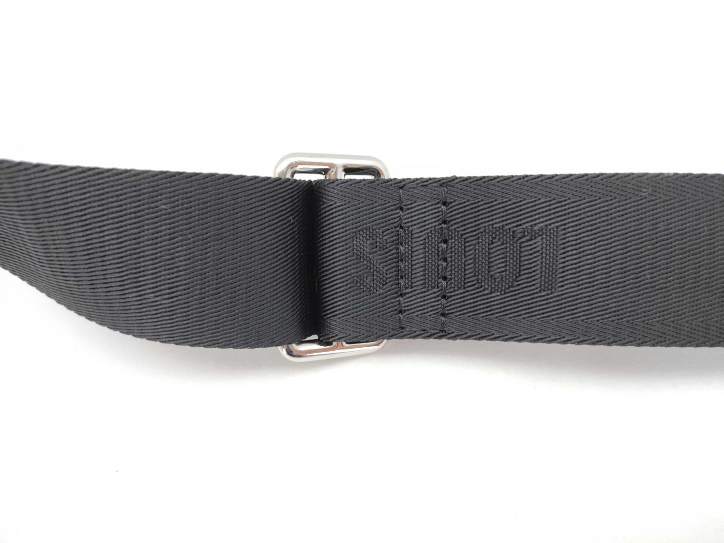 LOUIS VUITTON Louis Vuitton Signature Adjustable Strap, Black/Green, Silver Hardware, 95*4.5*0.5cm Strap