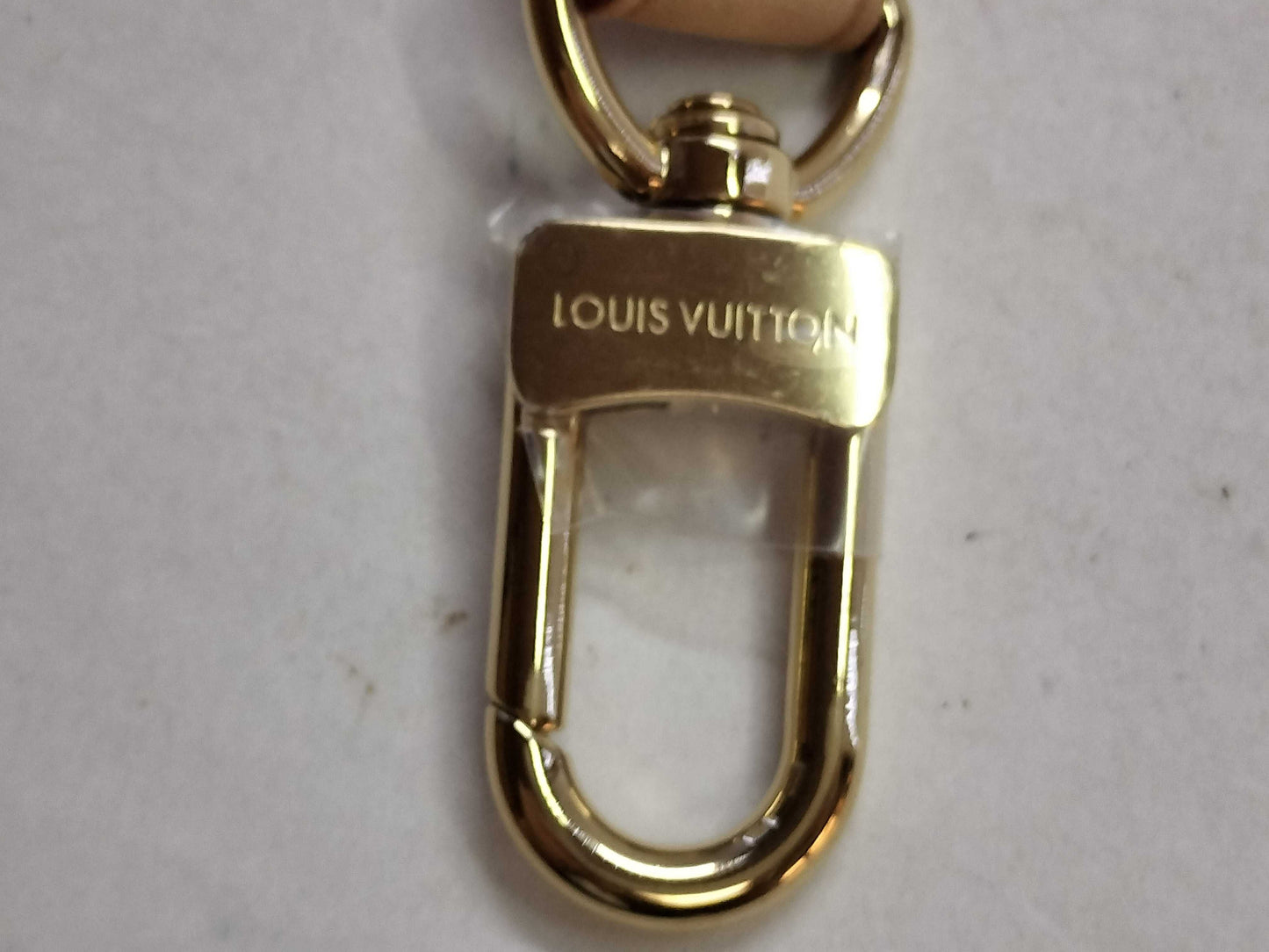 LOUIS VUITTON Signature Strap, Beige/Black/Pink, Signature Canvas, Gold Hardware, 95*4.5*.05cm Strap