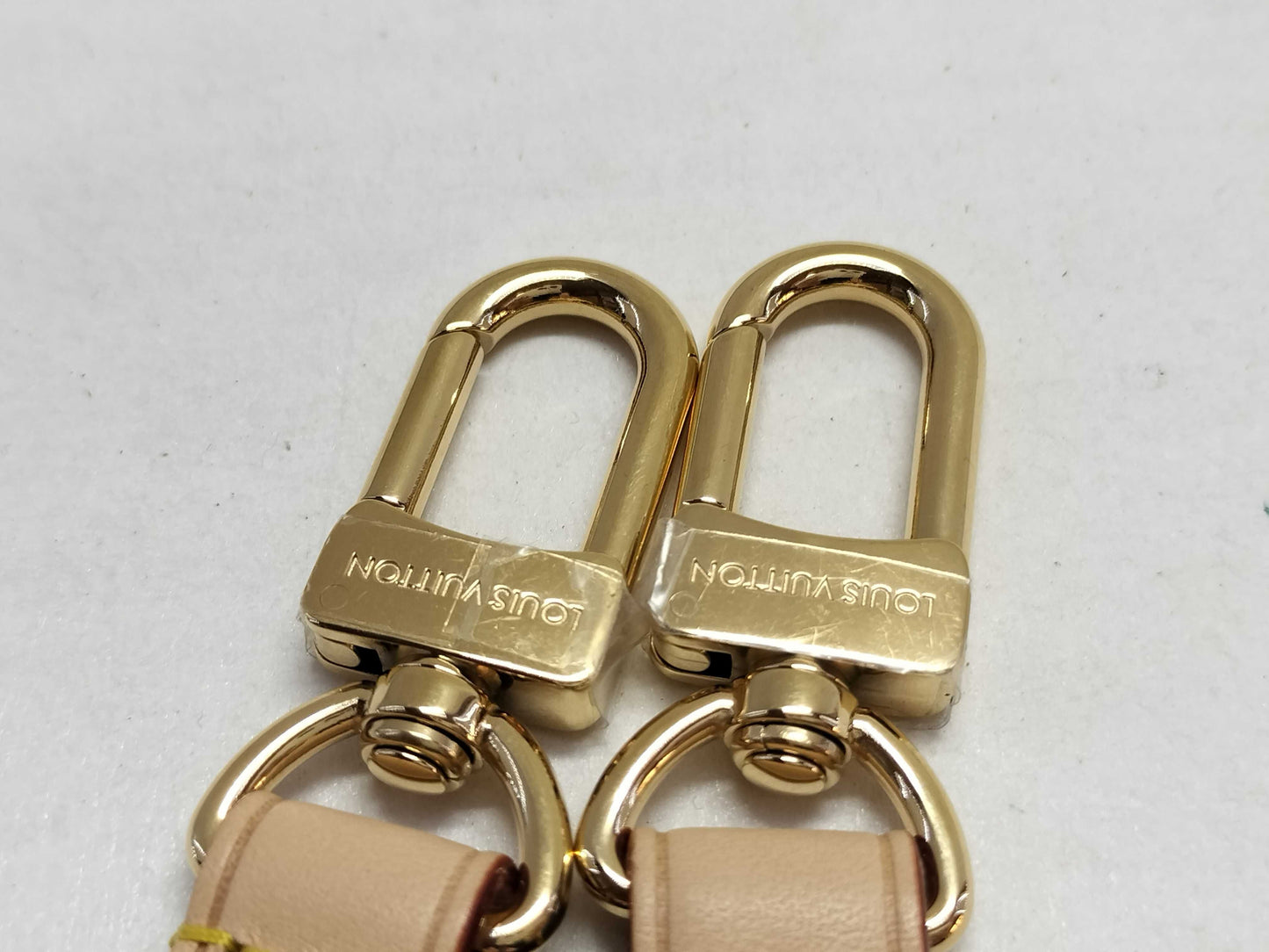 LOUIS VUITTON Signature Strap, Beige/Black/Pink, Signature Canvas, Gold Hardware, 95*4.5*.05cm Strap
