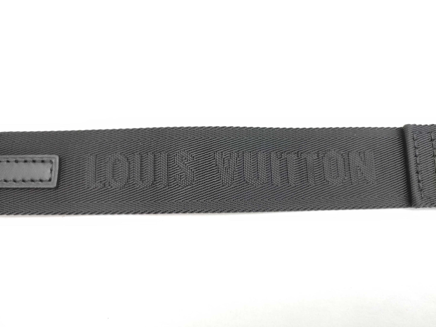 LOUIS VUITTON Louis Vuitton Signature Adjustable Strap, Black with Black Hardware, 95*4.5*0.5cm Strap