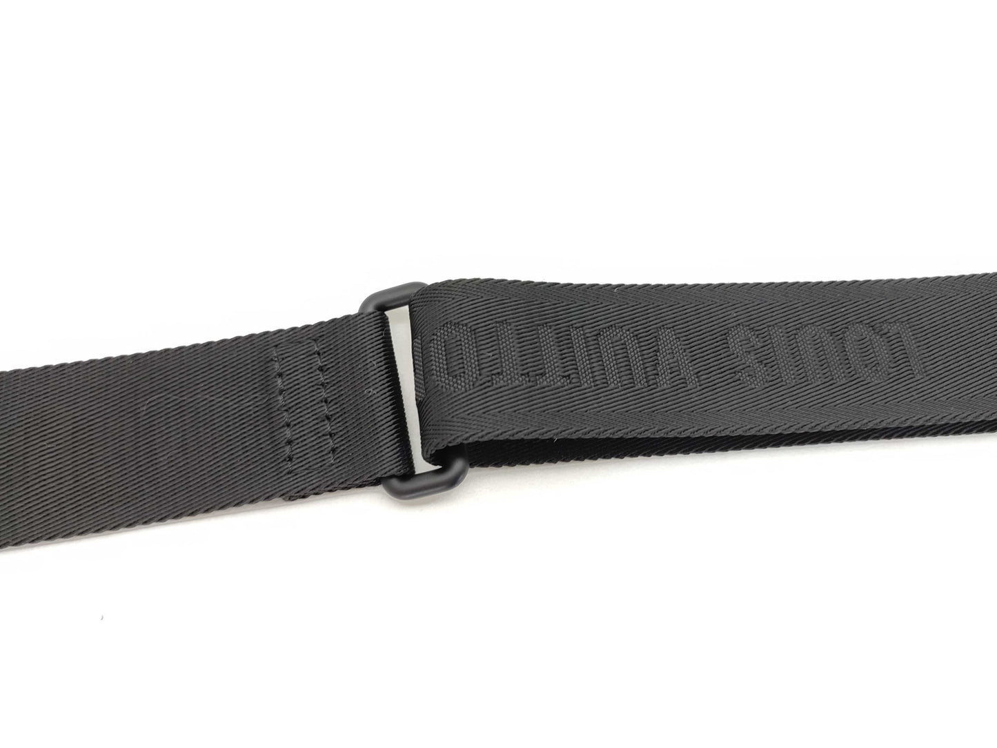 LOUIS VUITTON Louis Vuitton Signature Adjustable Strap, Black with Black Hardware, 95*4.5*0.5cm Strap