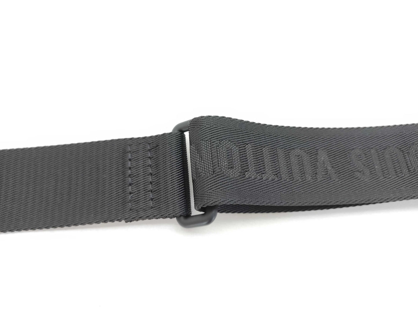LOUIS VUITTON Louis Vuitton Signature Adjustable Strap Black with Black Hardware 95*4.5*0.5cm Strap