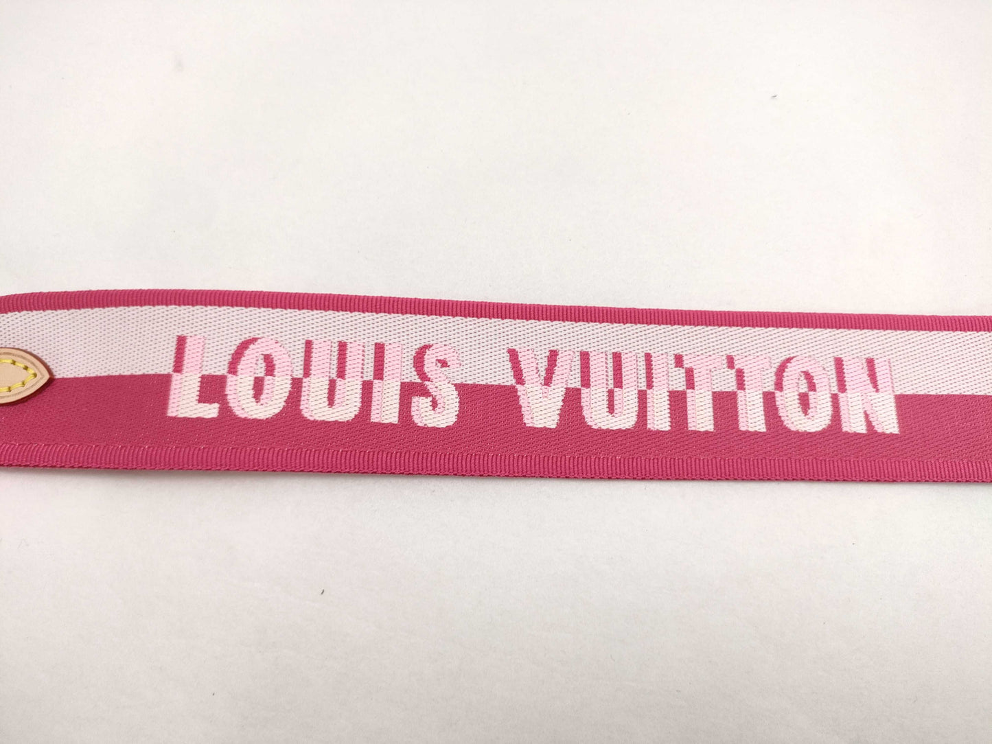 LOUIS VUITTON Louis Vuitton Signature Adjustable Strap, Pink/Beige Canvas, Gold Hardware, 95*4.5*0.5cm Strap