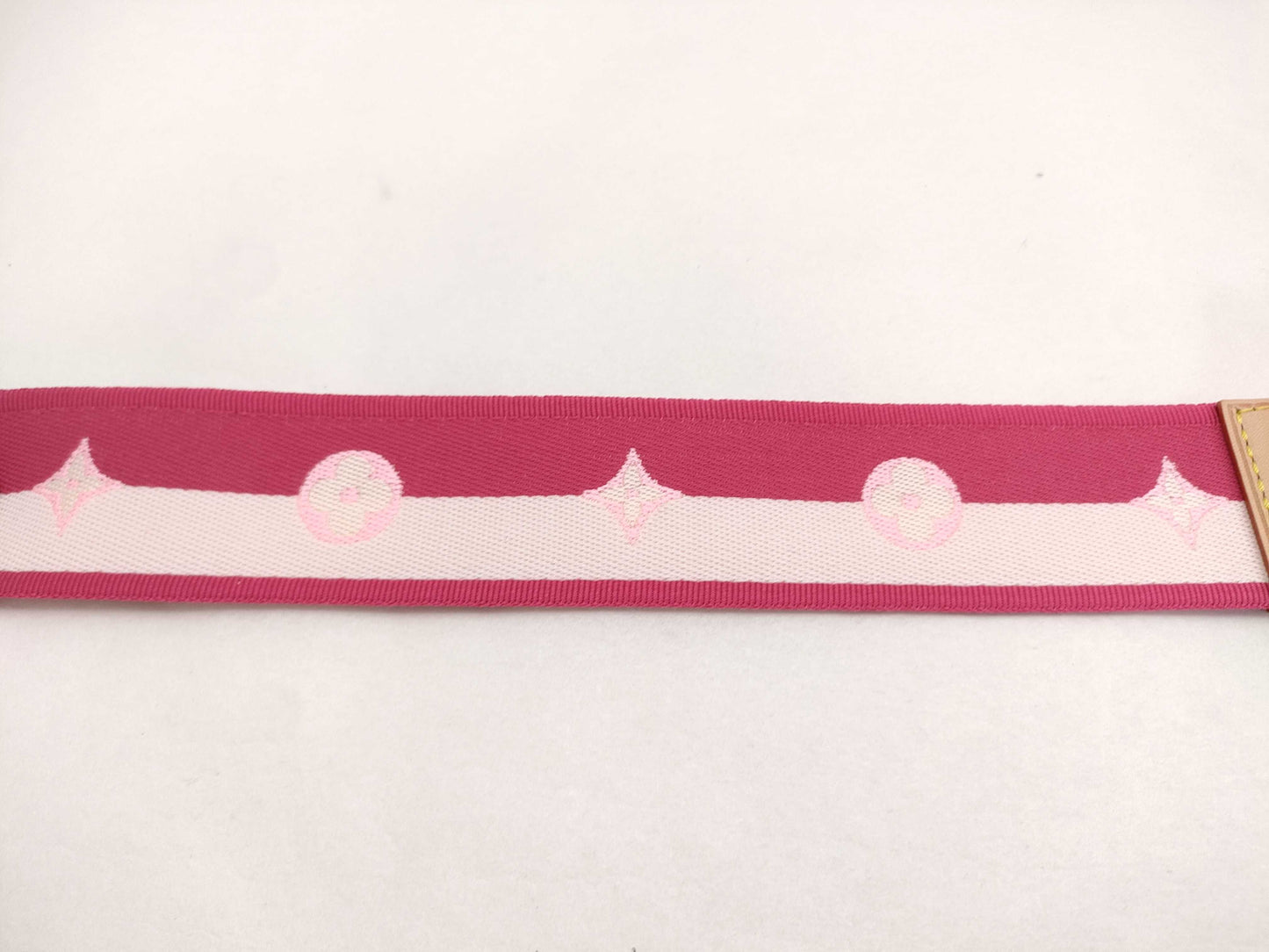 LOUIS VUITTON Louis Vuitton Signature Adjustable Strap, Pink/Beige Canvas, Gold Hardware, 95*4.5*0.5cm Strap