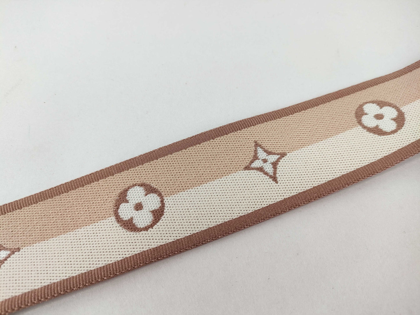 LOUIS VUITTON Signature Strap, Beige/Brown Canvas, Gold Hardware, 95*4.5*.05cm, Other Accessories