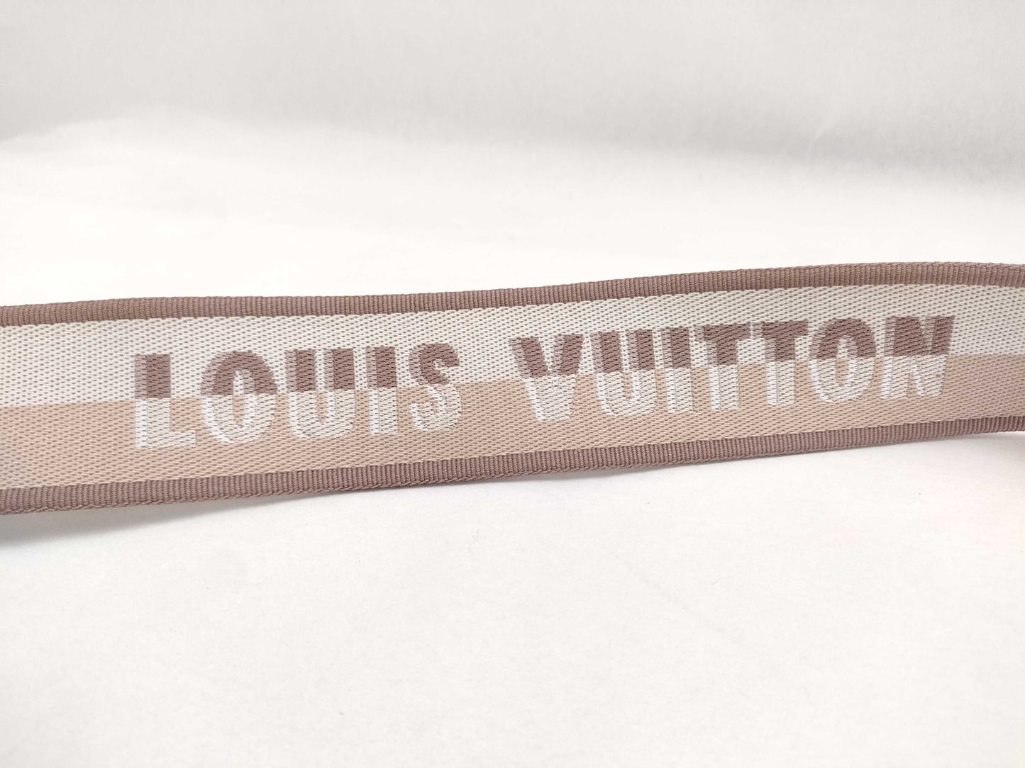 LOUIS VUITTON Signature Strap, Beige/Brown Canvas with Gold Hardware, 95*4.5*.05cm Strap