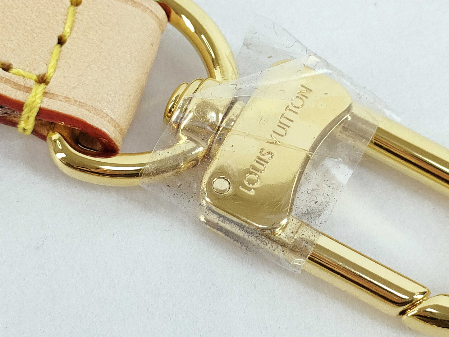 LOUIS VUITTON Signature Strap, Beige/Brown Canvas, Gold Hardware, 95*4.5*.05cm, Other Accessories