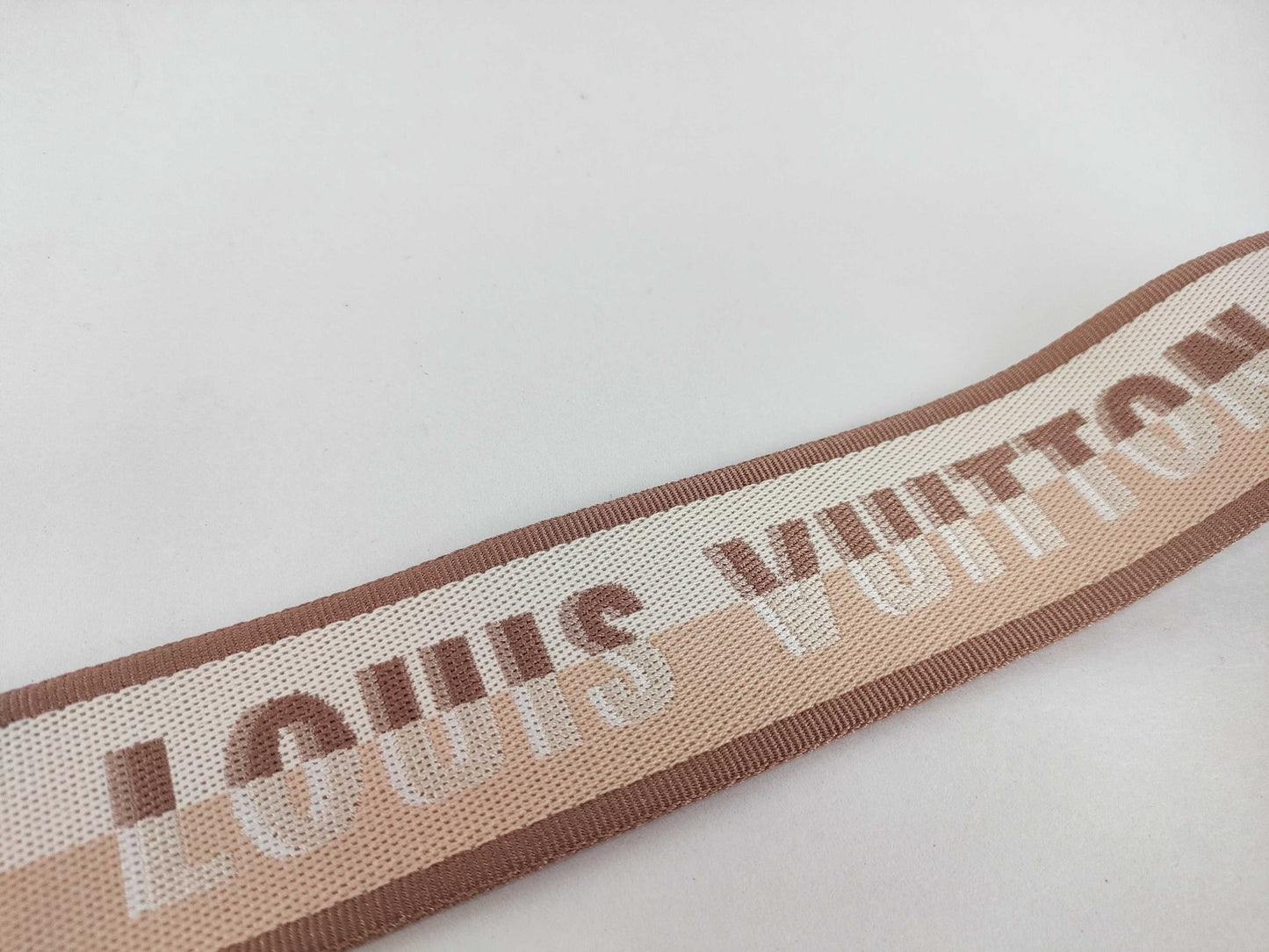 LOUIS VUITTON Signature Strap, Beige/Brown Canvas, Gold Hardware, 95*4.5*.05cm, Other Accessories