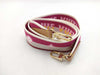 LOUIS VUITTON Signature Strap, Pink/Beige Canvas with Gold Hardware, 95*4.5*.05cm