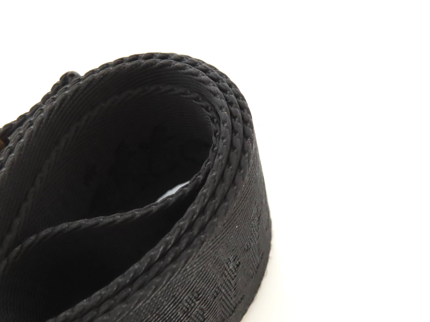 LOUIS VUITTON Louis Vuitton Signature Adjustable Strap Black with Gold Hardware 95*4.5*0.5cm Strap