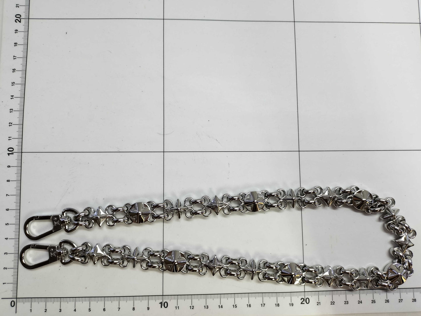 LOUIS VUITTON Monogram Chain Strap, Silver Hardware, 55*2*.05cm Strap
