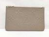 LOUIS VUITTON RFID verification impossible. Serial number verification impossible. Monogram Empreinte Louis Vuitton Neverfull Pouch in Taupe with Gold Hardware.