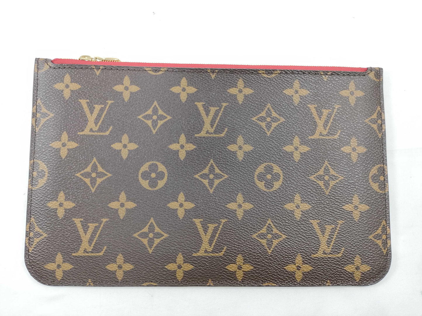 LOUIS VUITTON Monogram Louis Vuitton Neverfull Pouch / Brown Monogram Canvas / Gold Hardware Other Accessories