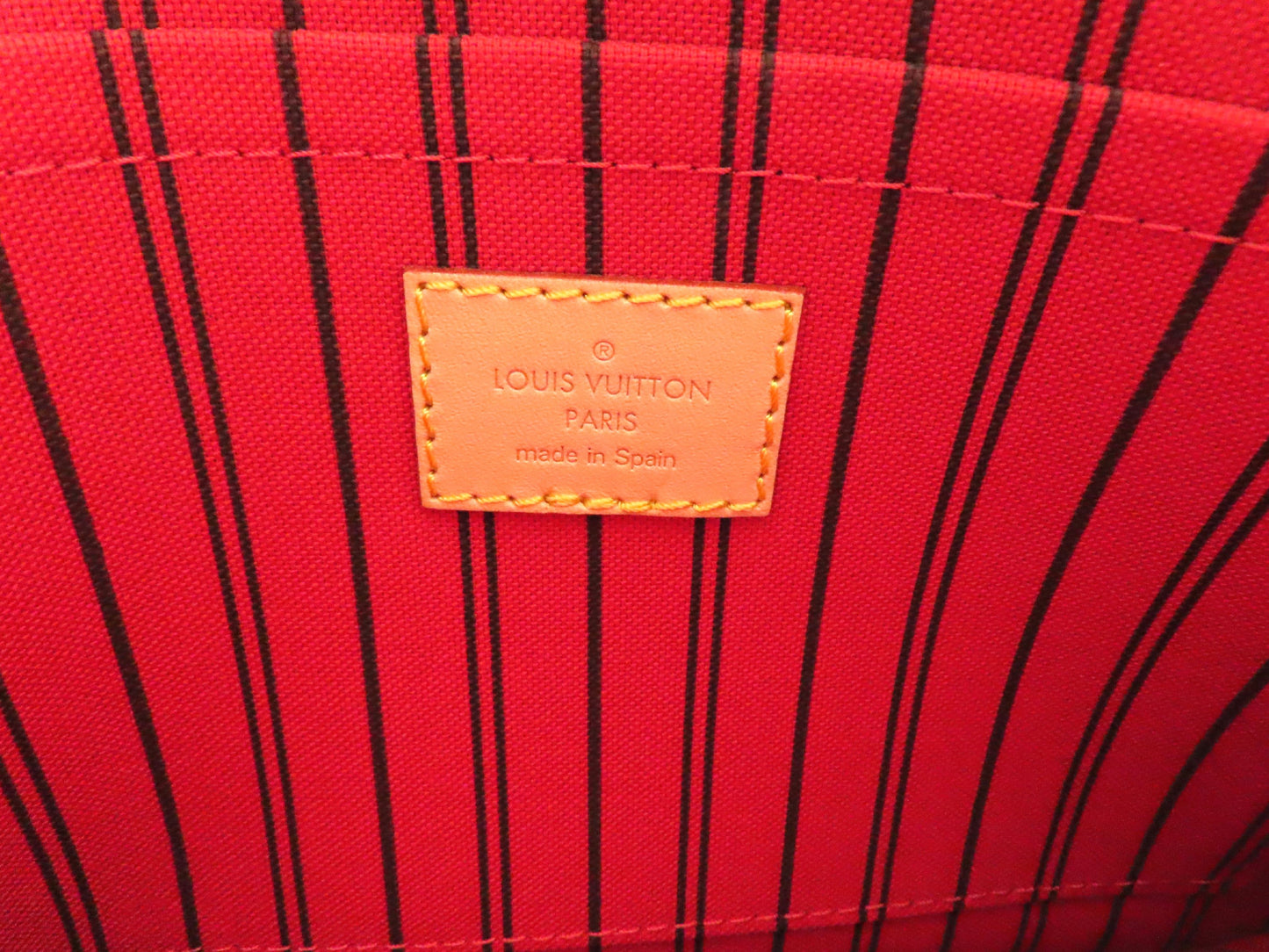 LOUIS VUITTON Unidentified Monogram Louis Vuitton Neverfull Pouch / Brown Monogram Canvas / Gold Hardware Pouch