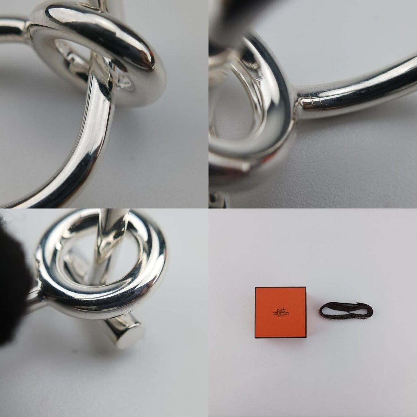 HERMES Echappé Silver Ag92522AB369895 Ring