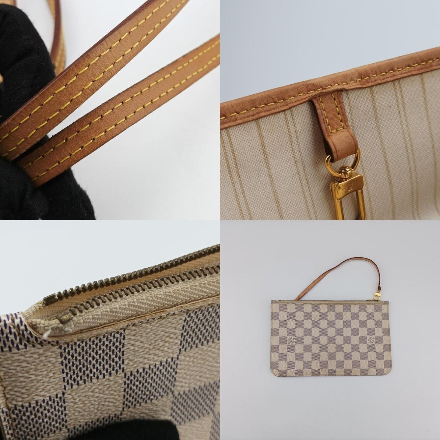 LOUIS VUITTON Neverfull MM Azur Damier Canvas N51107AR1164 Handbag
