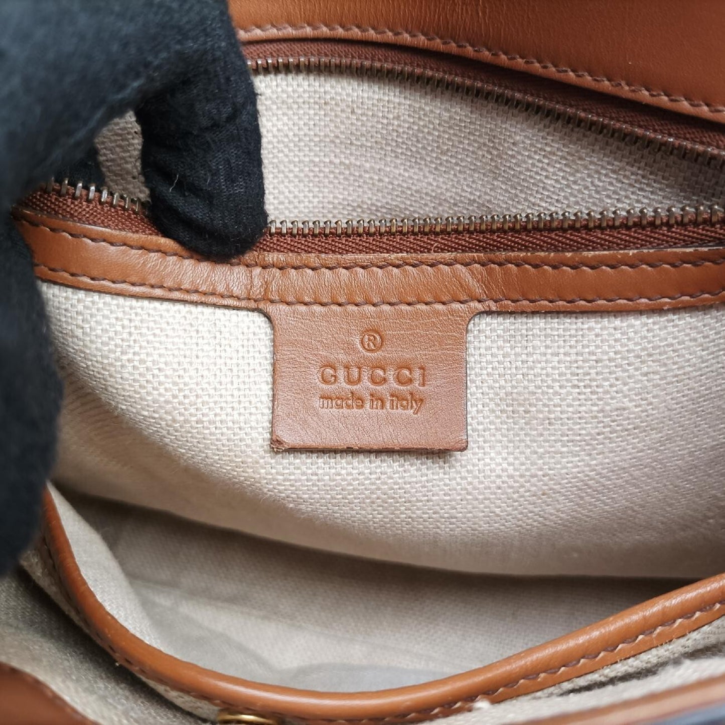 GUCCI Lady Web Multicolor Canvas and Leather Shoulder Bag 383848H018872609