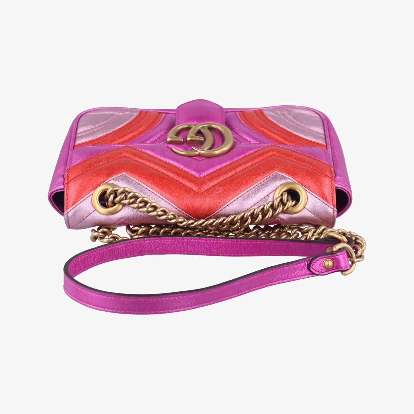 GUCCI GG Marmont Multicolor Leather Shoulder Bag 446744H027956628