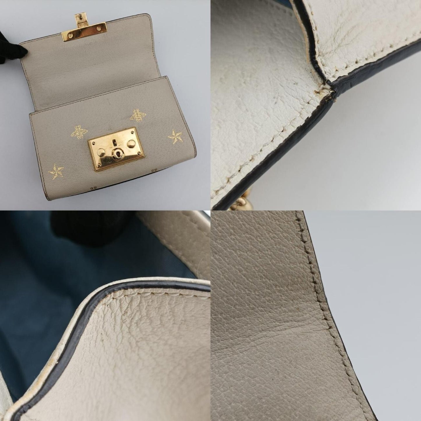 GUCCI Padlock White Leather Shoulder Bag 432182G031125514