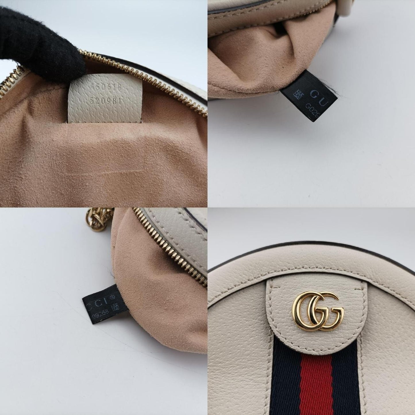 GUCCI Ophidia White Leather Shoulder Bag 550618G029699268