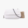 BOTTEGA VENETA Intrecciato Olympia White Lambskin Shoulder Bag B05177832N