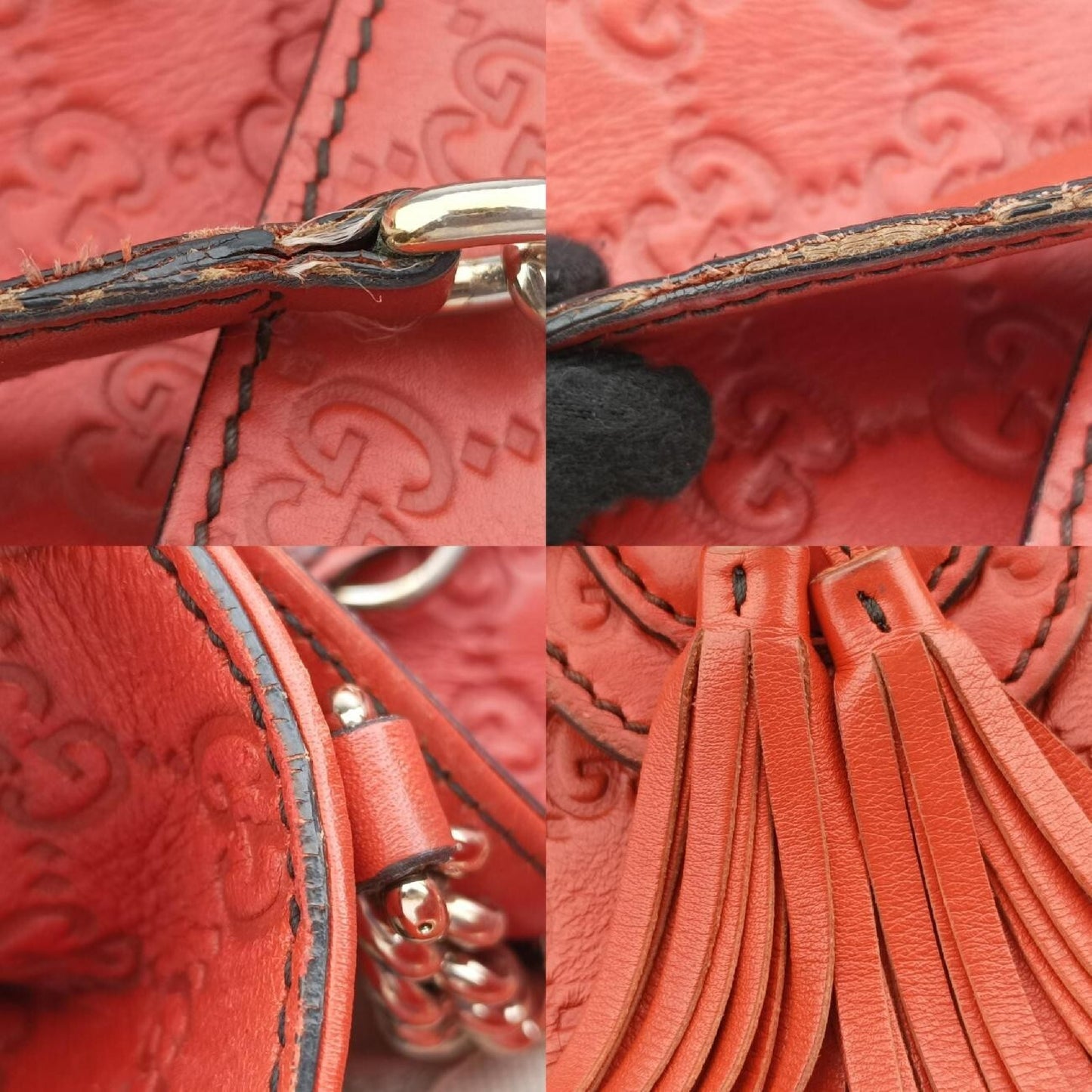 GUCCI Emily Orange Leather Shoulder Bag 295402H014759886