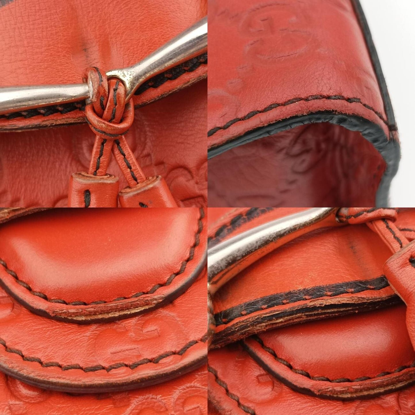 GUCCI Emily Orange Leather Shoulder Bag 295402H014759886
