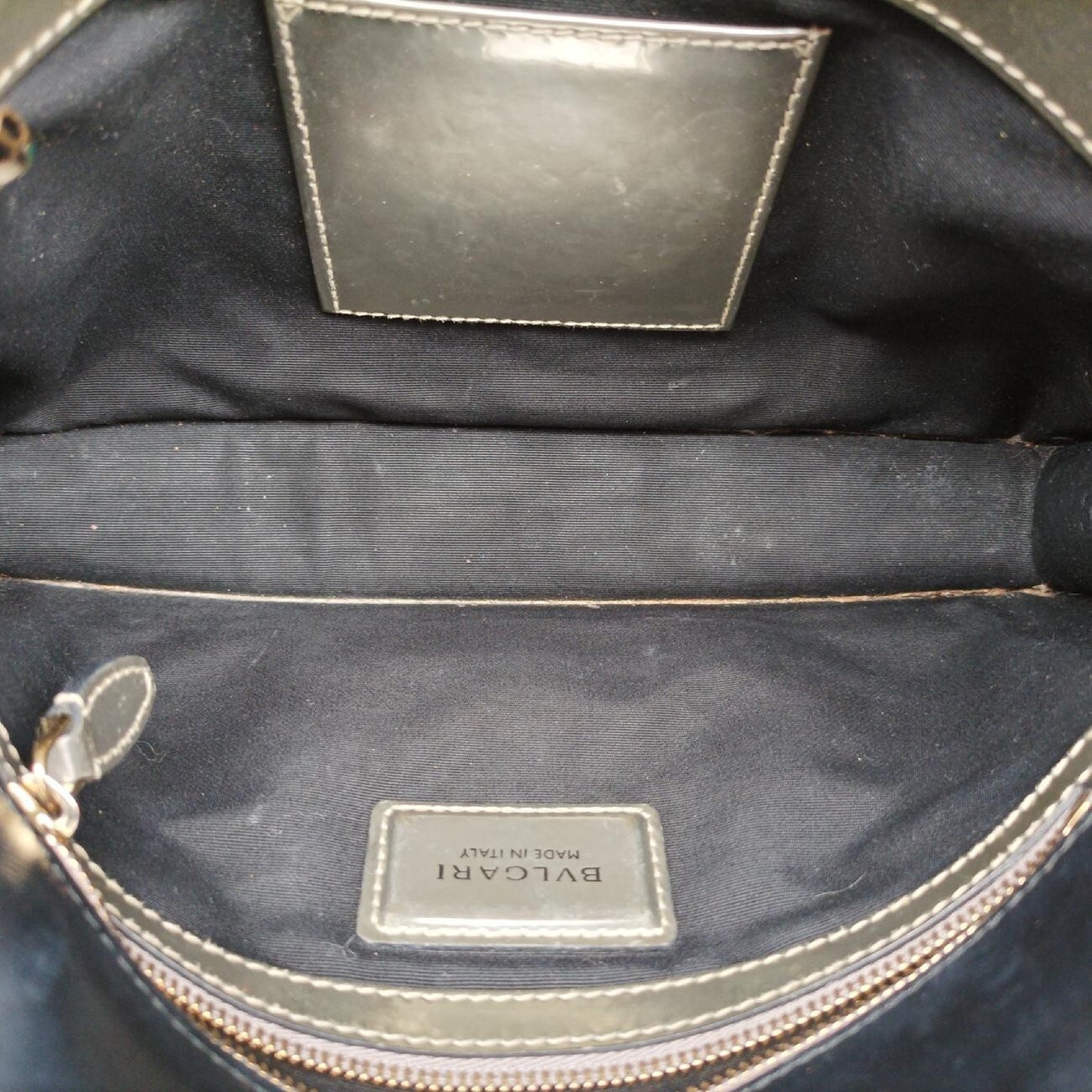 BVLGARI Serpenti Forever Silver Patent DA.D18.39793 Shoulder Bag