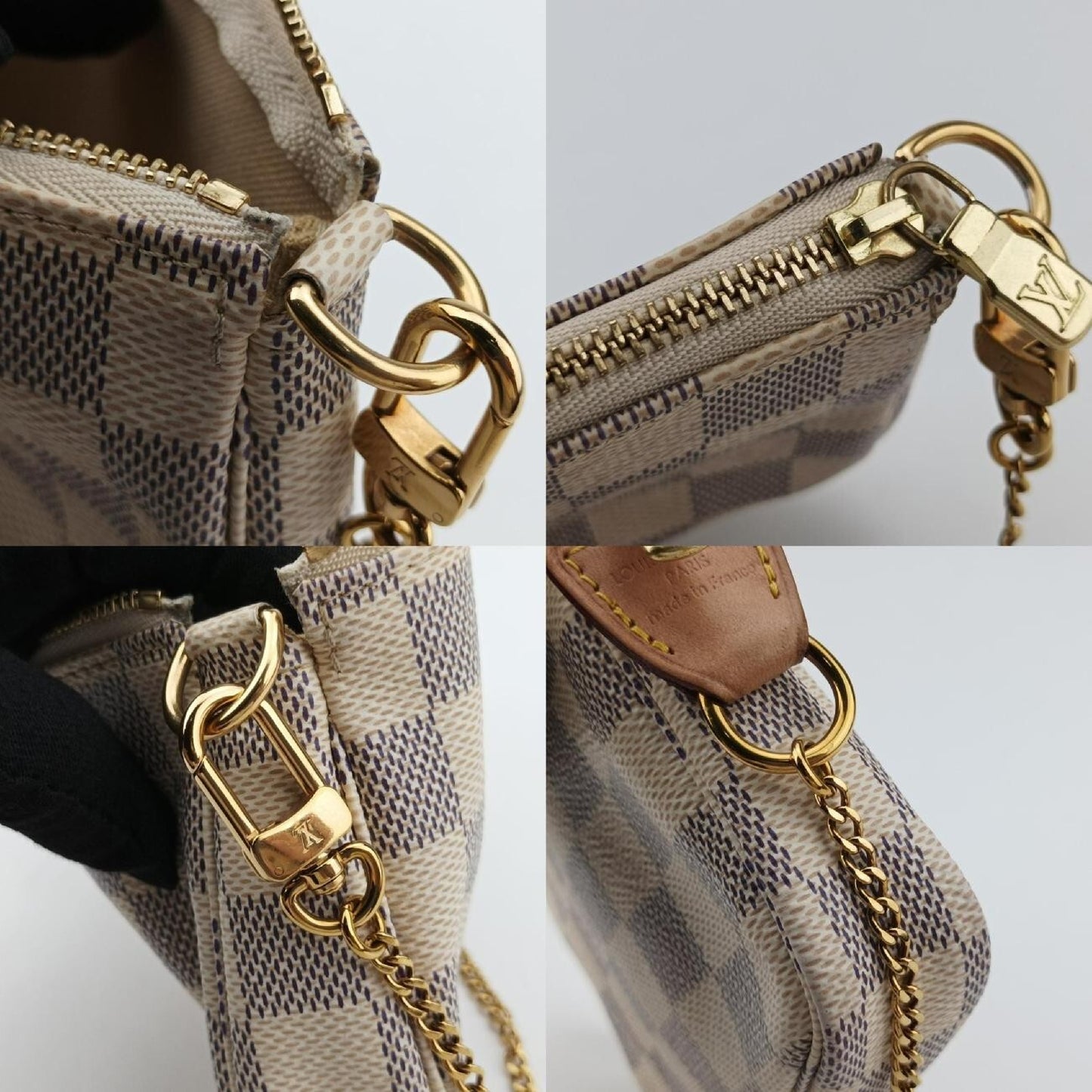 LOUIS VUITTON Mini Pochette Accessoires Azur Damier Canvas N58010SF3280 Handbag