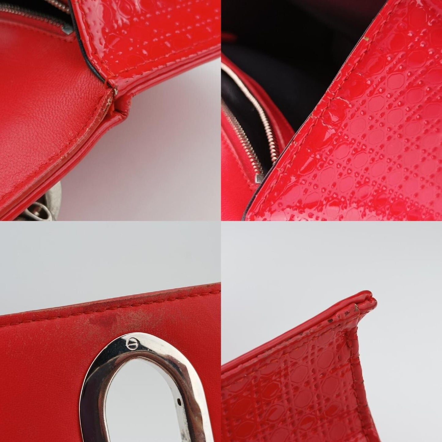 Dior Diorama Red Leather 09-BO-0126 Shoulder Bag