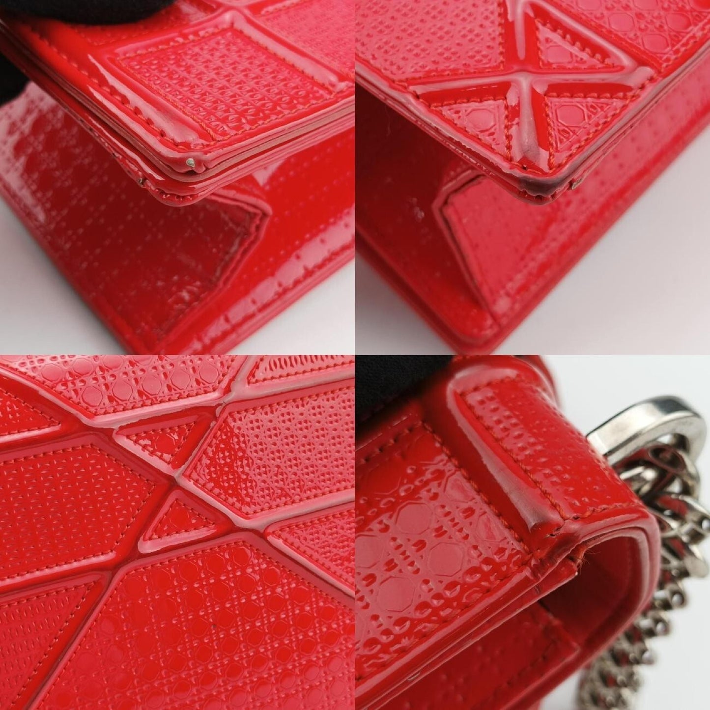 Dior Diorama Red Leather 09-BO-0126 Shoulder Bag