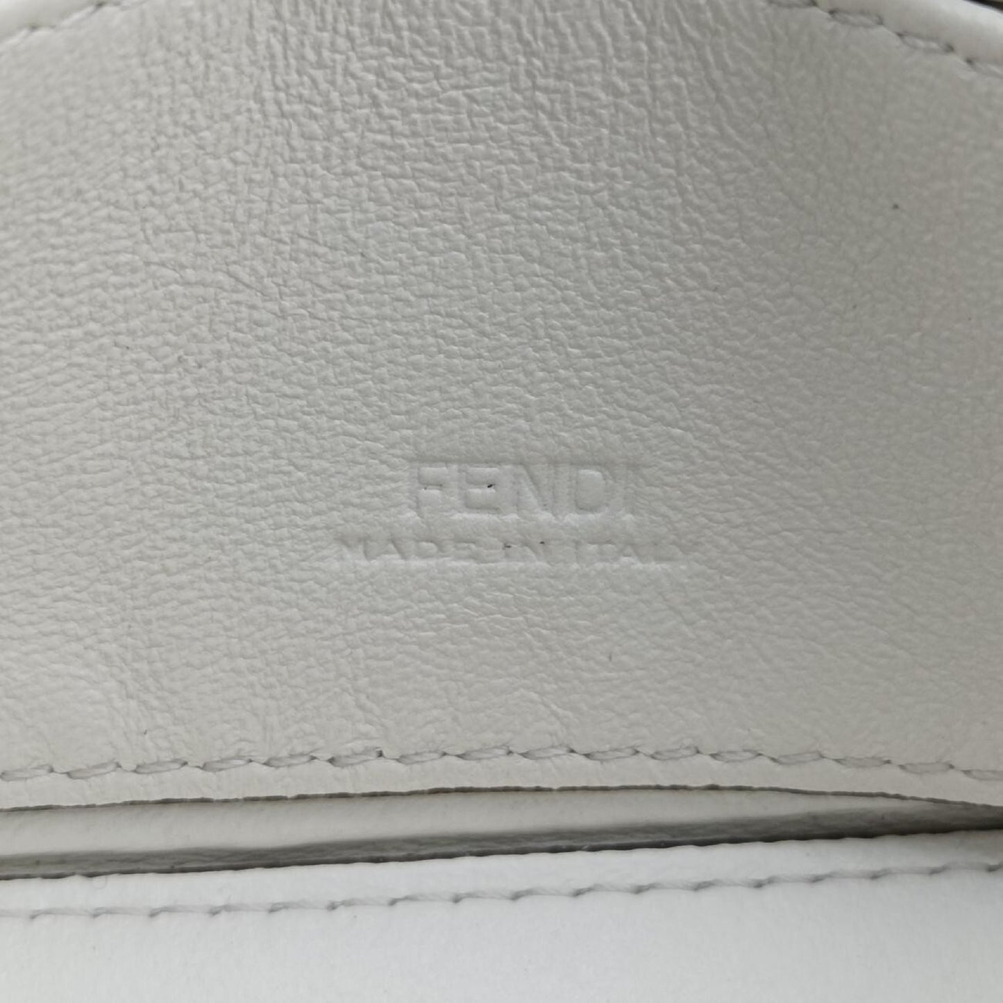 FENDI Nano Baguette Charm Black/White Leather Shoulder Bag 7AR844 7AR844-AFCQ-218-0189