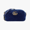 GUCCI GG Marmont Blue Velvet Shoulder Bag 447632E025162238