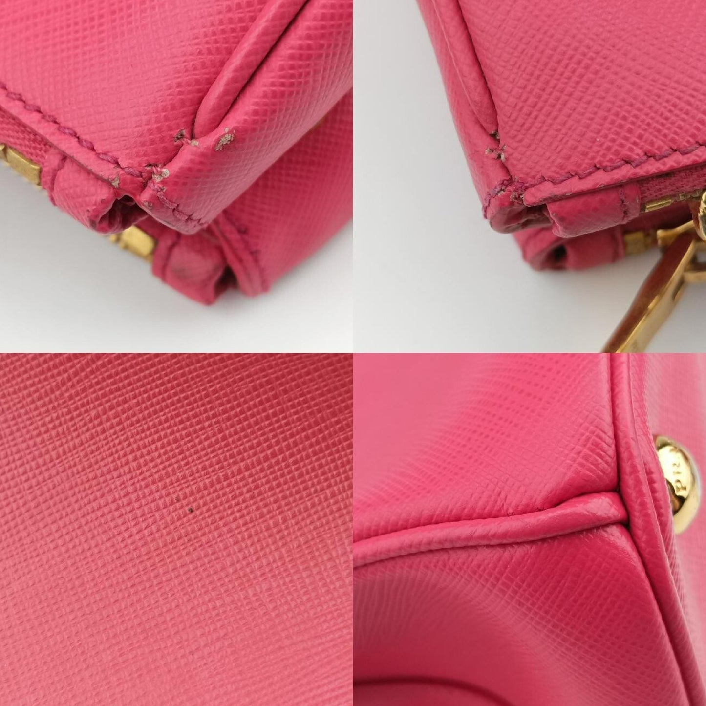 PRADA Galleria Rose Red Saffiano Leather Shoulder Bag BN227458/S 158