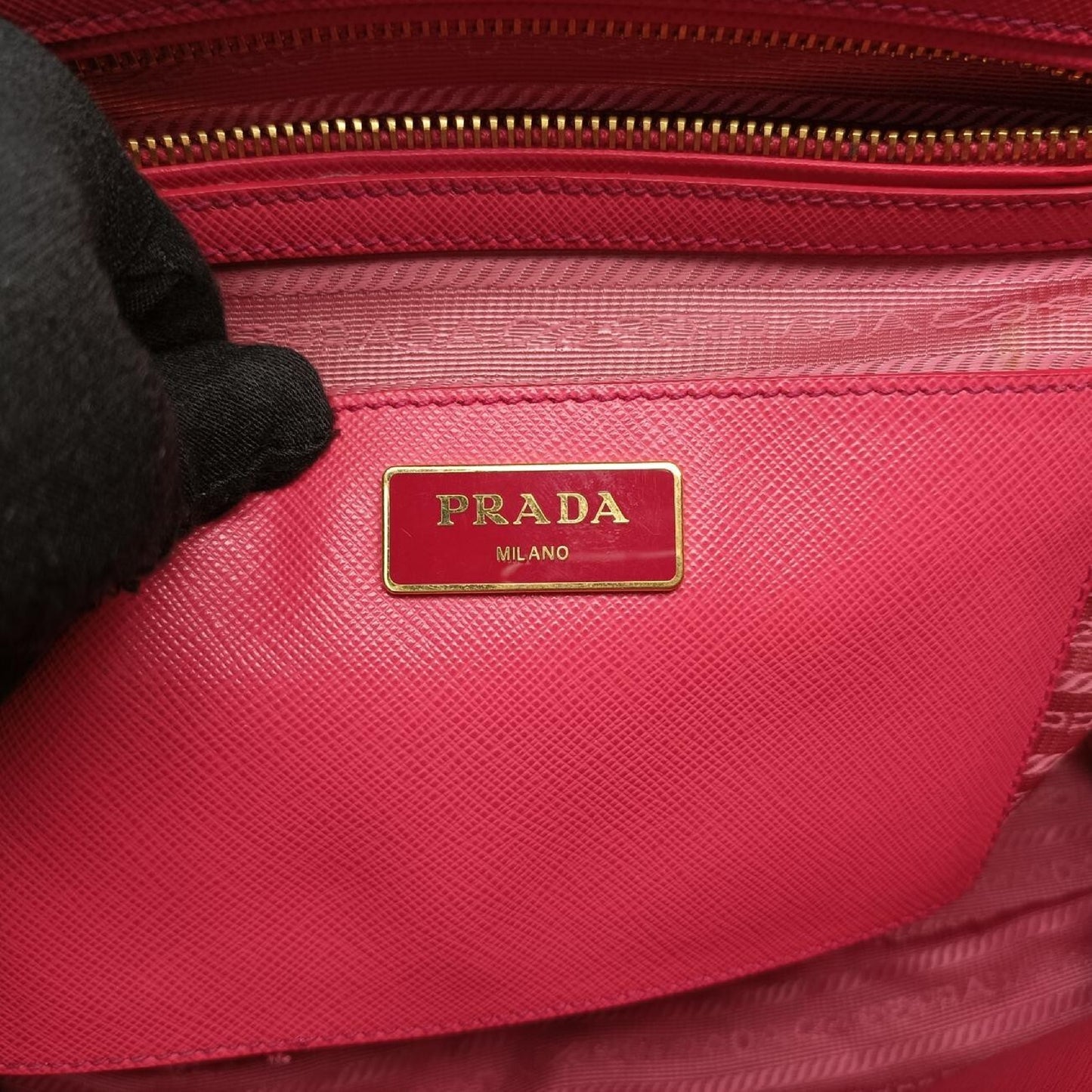 PRADA Galleria Rose Red Saffiano Leather Shoulder Bag BN227458/S 158