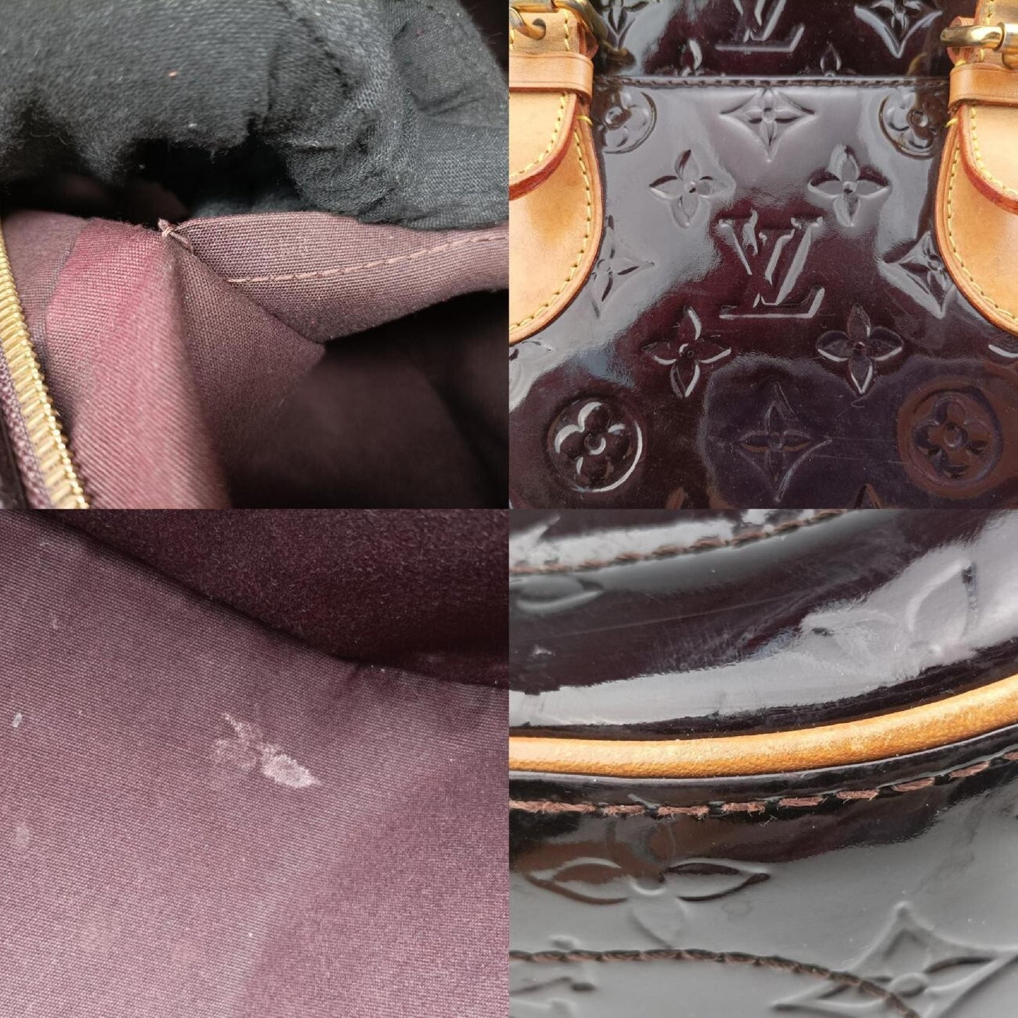LOUIS VUITTON Summit Drive Amaranthe Vernis M93516 Handbag, unknown production number