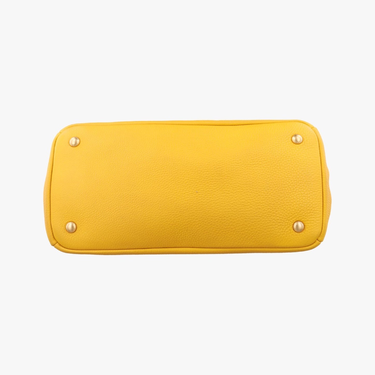 PRADA Mustard Calfskin Yellow Leather 204 Shoulder Bag